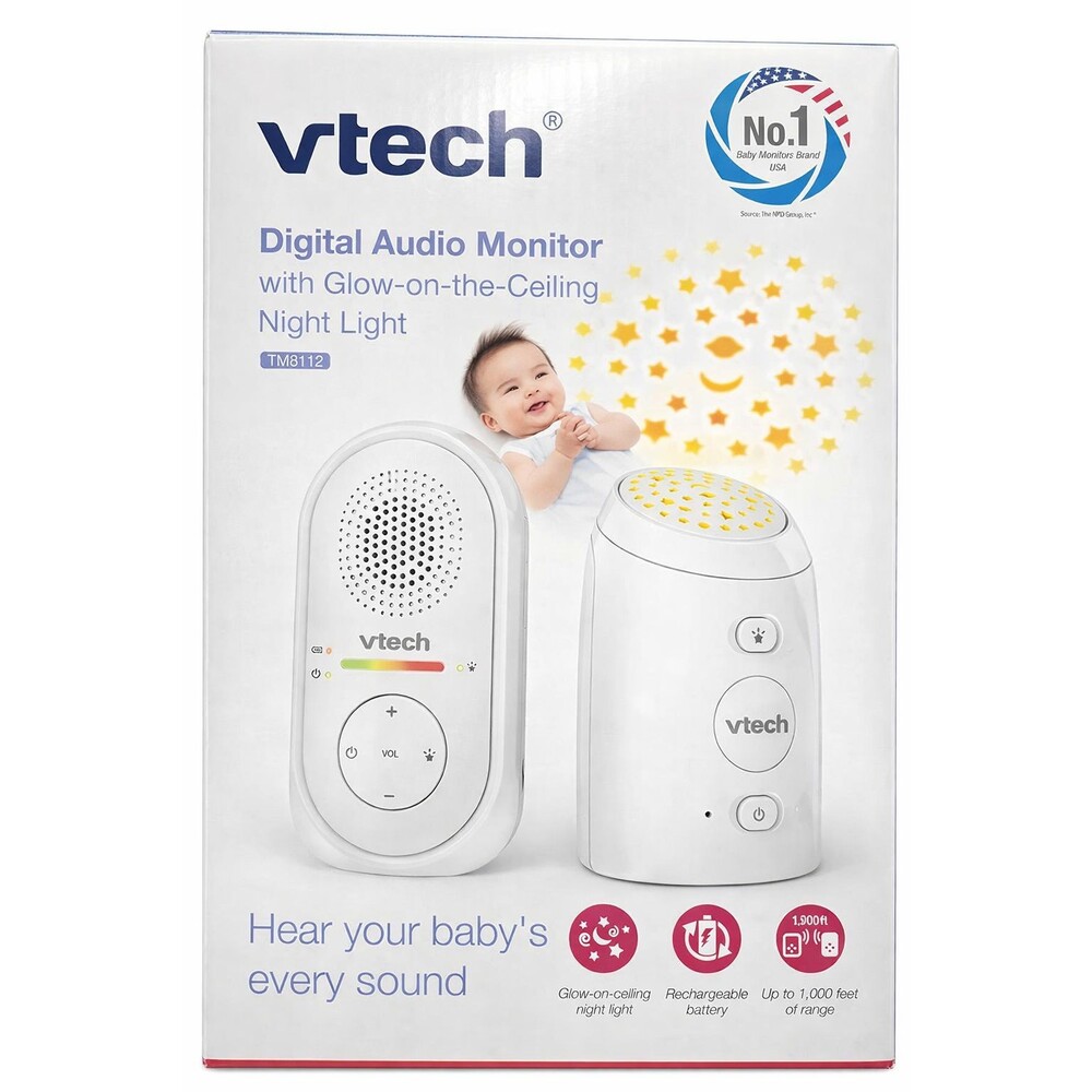 Vtech Digital Audio Monitor w/Glow-On-The-Ceiling Night Light Open Box